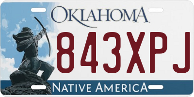 OK license plate 843XPJ