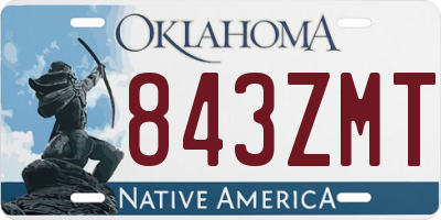 OK license plate 843ZMT