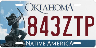 OK license plate 843ZTP