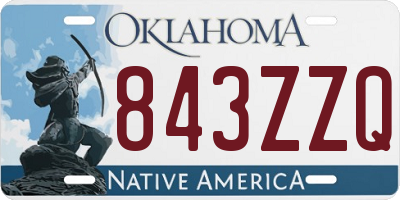OK license plate 843ZZQ