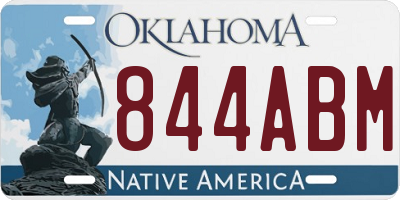OK license plate 844ABM