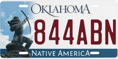OK license plate 844ABN
