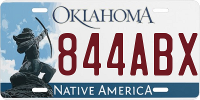 OK license plate 844ABX