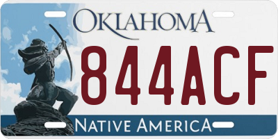 OK license plate 844ACF