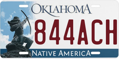 OK license plate 844ACH