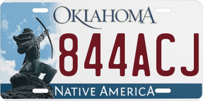 OK license plate 844ACJ