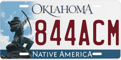 OK license plate 844ACM