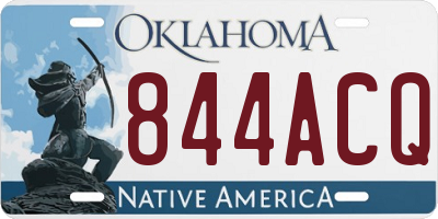 OK license plate 844ACQ