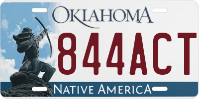 OK license plate 844ACT