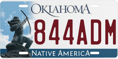 OK license plate 844ADM