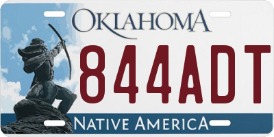 OK license plate 844ADT