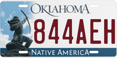 OK license plate 844AEH