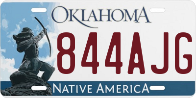 OK license plate 844AJG