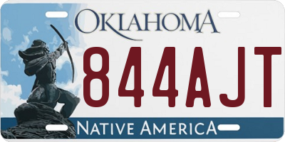 OK license plate 844AJT