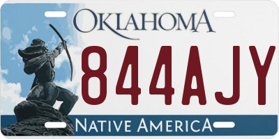 OK license plate 844AJY