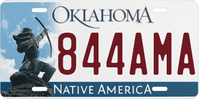 OK license plate 844AMA