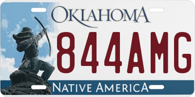 OK license plate 844AMG