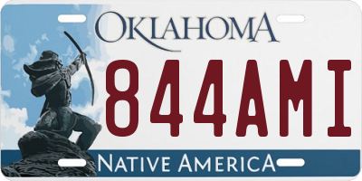 OK license plate 844AMI