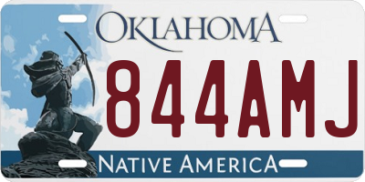 OK license plate 844AMJ