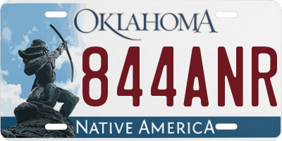 OK license plate 844ANR