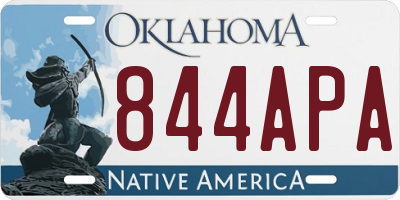 OK license plate 844APA