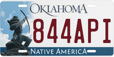 OK license plate 844API