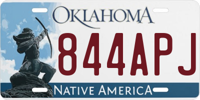 OK license plate 844APJ