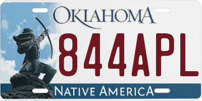 OK license plate 844APL