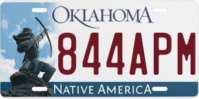 OK license plate 844APM