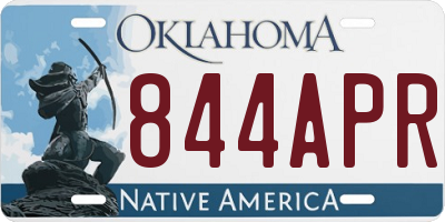 OK license plate 844APR
