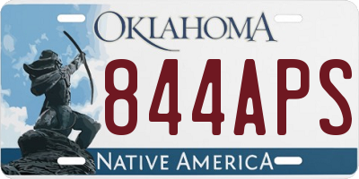 OK license plate 844APS