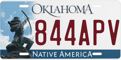 OK license plate 844APV