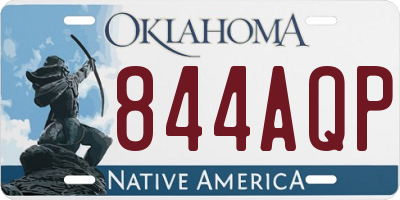 OK license plate 844AQP