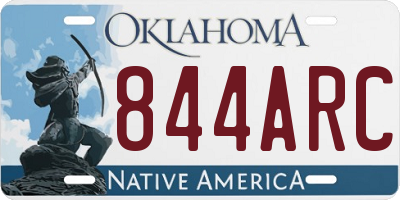 OK license plate 844ARC