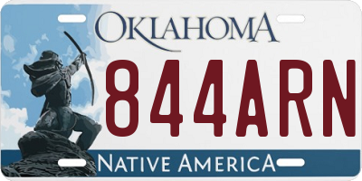 OK license plate 844ARN