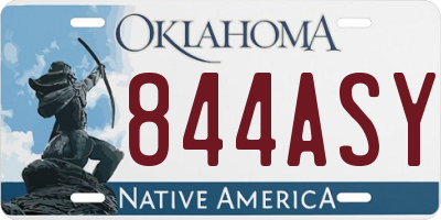 OK license plate 844ASY