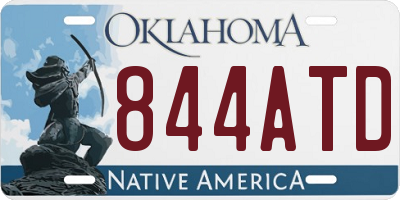 OK license plate 844ATD