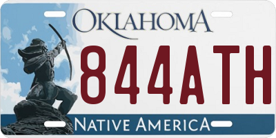 OK license plate 844ATH