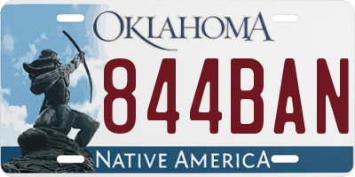 OK license plate 844BAN