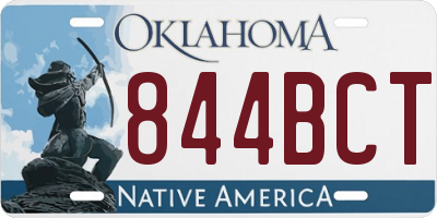 OK license plate 844BCT
