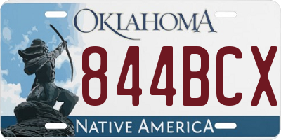 OK license plate 844BCX