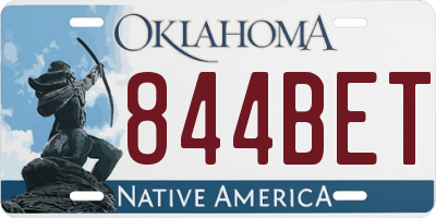 OK license plate 844BET