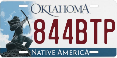 OK license plate 844BTP
