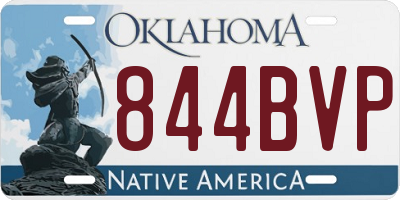 OK license plate 844BVP
