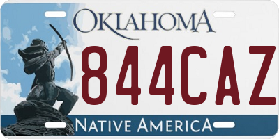 OK license plate 844CAZ