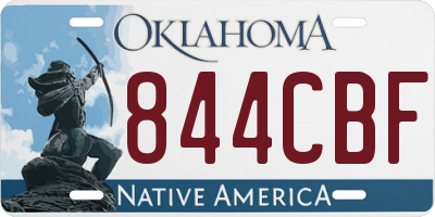 OK license plate 844CBF