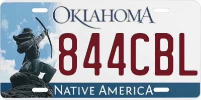 OK license plate 844CBL