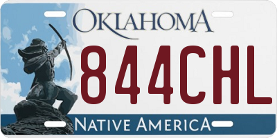 OK license plate 844CHL