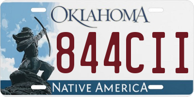 OK license plate 844CII