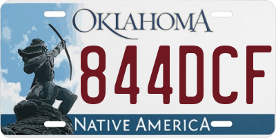 OK license plate 844DCF